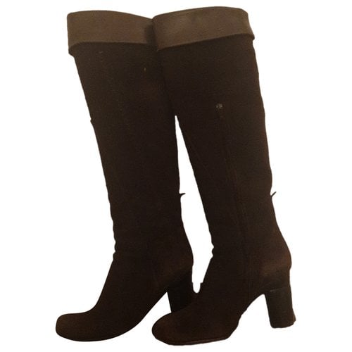 Pre-owned Costume National Boots In Brown