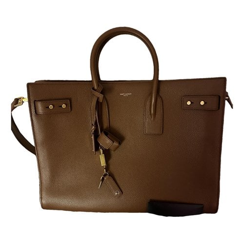 Pre-owned Saint Laurent Leather Handbag In Brown