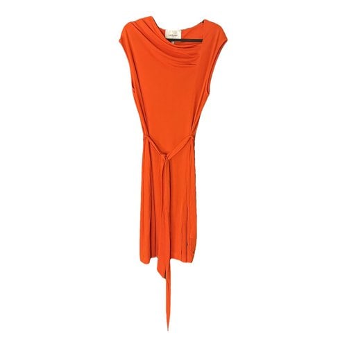 Pre-owned Lk Bennett Mini Dress In Orange