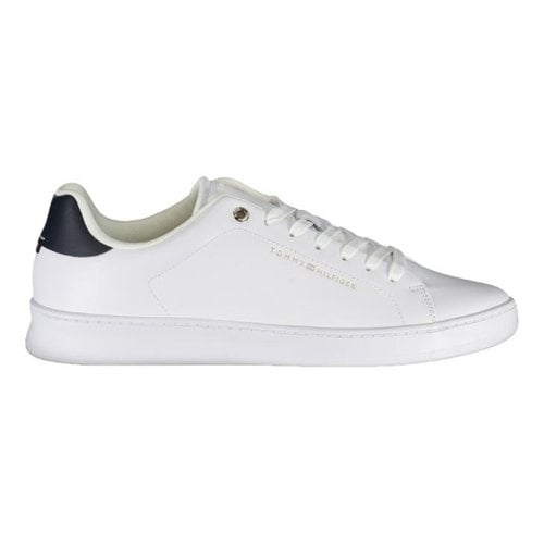 Pre-owned Tommy Hilfiger Leather Low Trainers In White