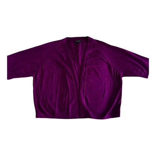 Pre-owned Escada Cashmere Cardigan In Purple