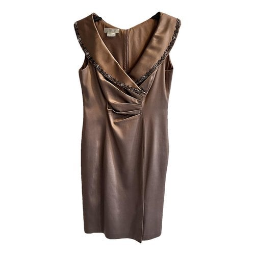 Pre-owned Kay Unger Mid-length Dress In Brown