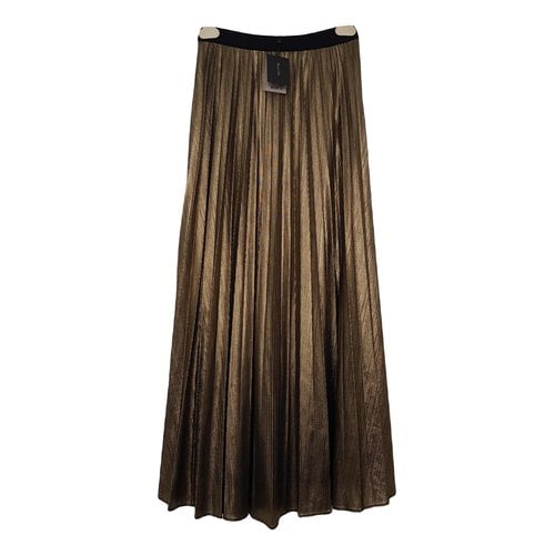 Pre-owned Massimo Dutti Mid-length Skirt In Gold