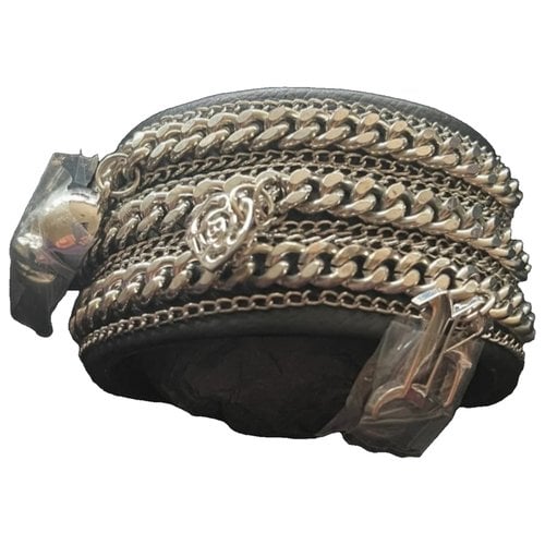 Pre-owned Rabanne Leather Bracelet In Black