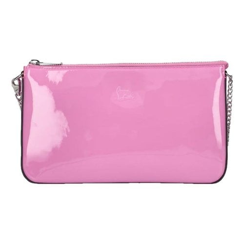 Pre-owned Christian Louboutin Patent Leather Handbag In Pink