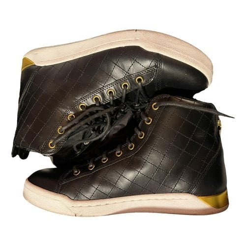 Pre-owned Diesel Leather Lace Ups In Black