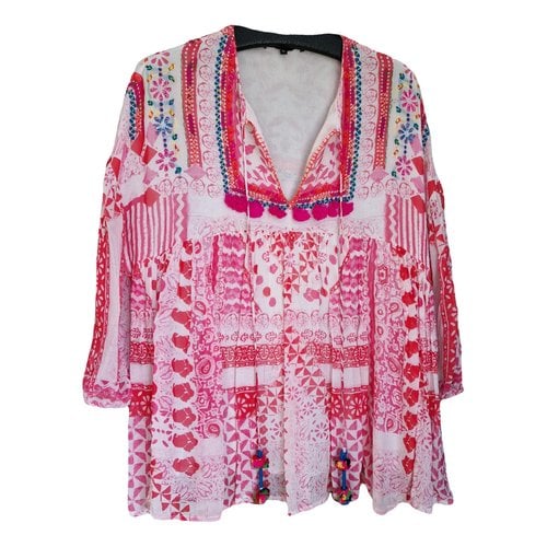 Pre-owned Hemant & Nandita Silk Blouse In Pink