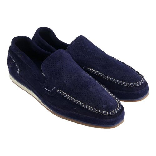 Pre-owned Timberland Flats In Navy