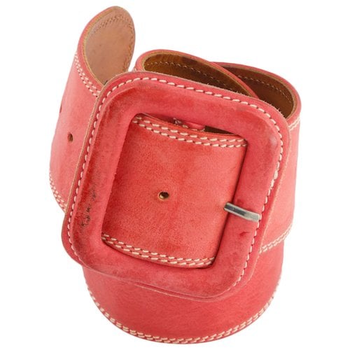 Pre-owned Les Copains Leather Belt In Red
