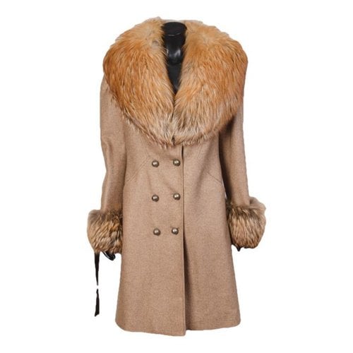 Pre-owned Blumarine Cashmere Coat In Camel