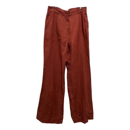 Pre-owned Max Mara Linen Trousers In Other
