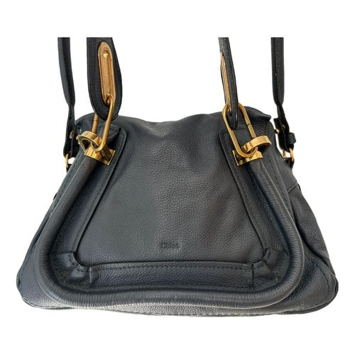 Pre-owned Chloé Paraty Leather Handbag In Navy