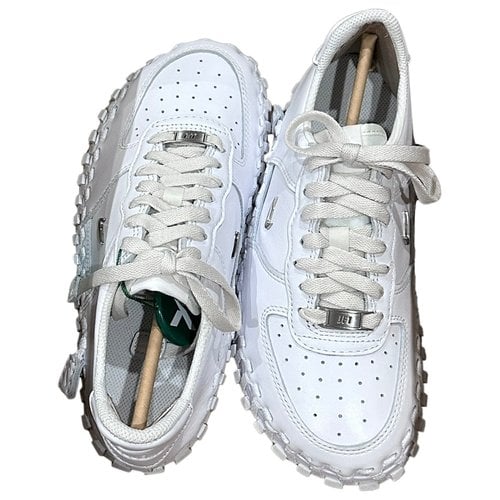 Pre-owned Jacquemus Vegan Leather Trainers In White