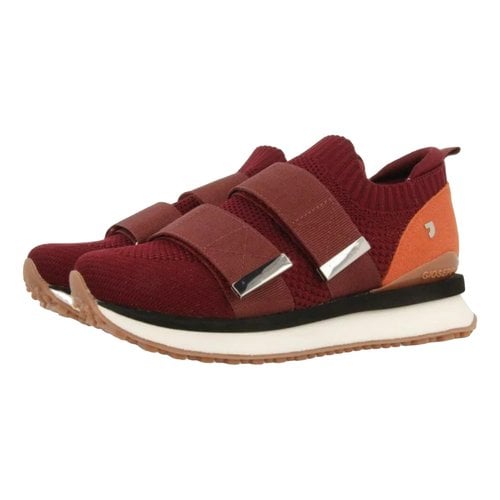 Pre-owned Gioseppo Trainers In Burgundy