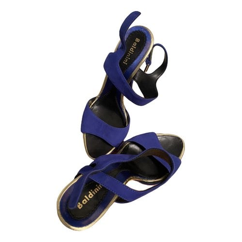 Pre-owned Baldinini Leather Sandal In Blue