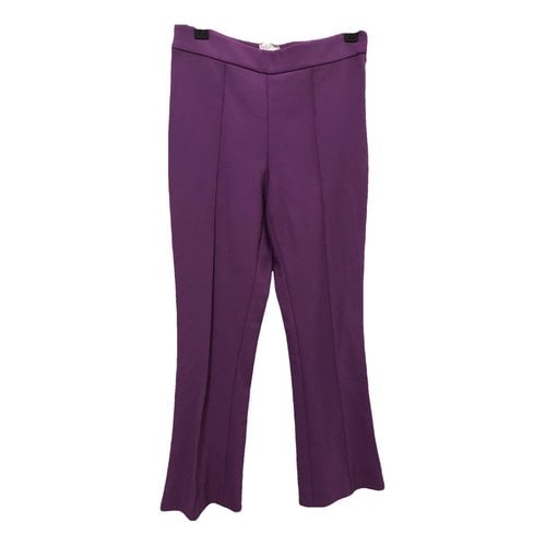 Pre-owned Max Mara Trousers In Purple