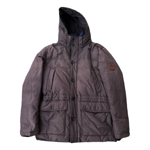 Pre-owned Tommy Hilfiger Puffer In Brown