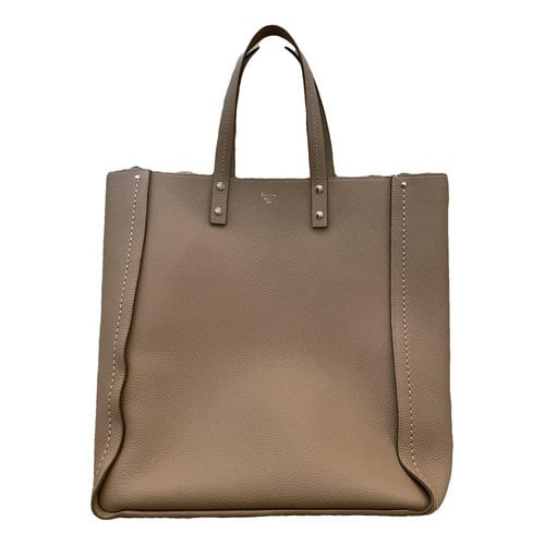 Pre-owned Fontana Milano 1915 Leather Tote In Beige