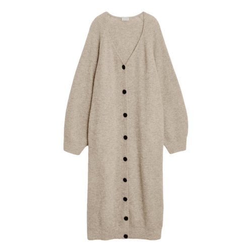 Pre-owned By Malene Birger Cashmere Cardigan In Beige