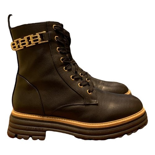 Pre-owned Baldinini Leather Boots In Black