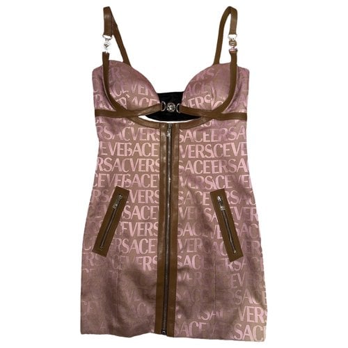 Pre-owned Versace Mini Dress In Pink