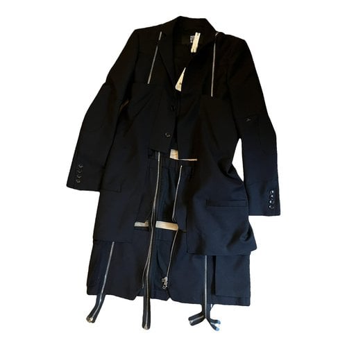 Pre-owned Hood By Air Wool Coat In Black