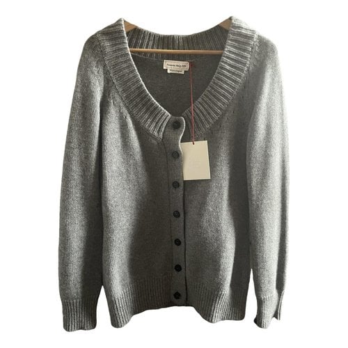 Pre-owned Alexander Mcqueen Cashmere Cardigan In Grey
