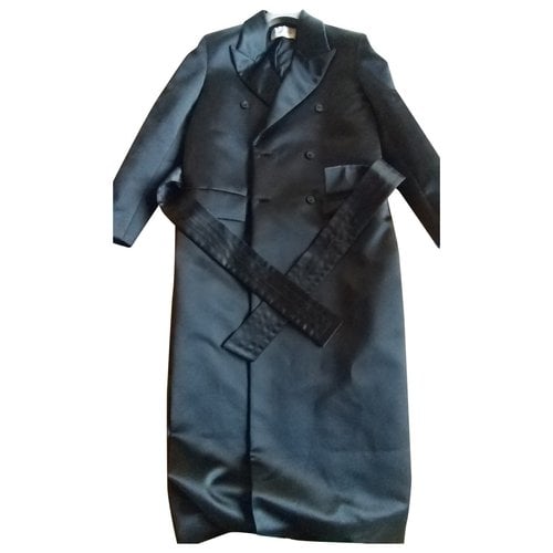Pre-owned Trussardi Coat In Black