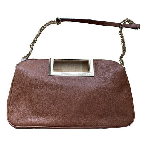 Pre-owned Michael Kors Leather Clutch Bag In Brown