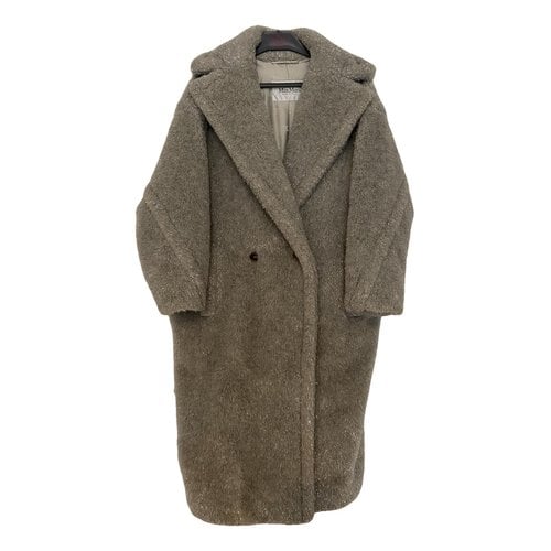 Pre-owned Max Mara Teddy Bear Icon Wool Coat In Grey