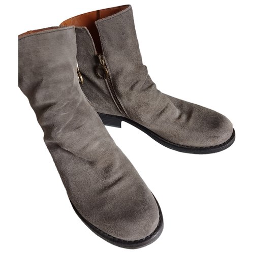 Pre-owned Fiorentini + Baker Leather Boots In Grey
