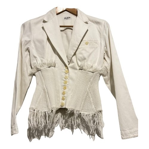 Pre-owned Alaïa Jacket In White