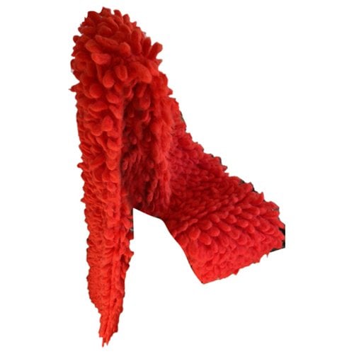Pre-owned Daniela Gregis Wool Stole In Red