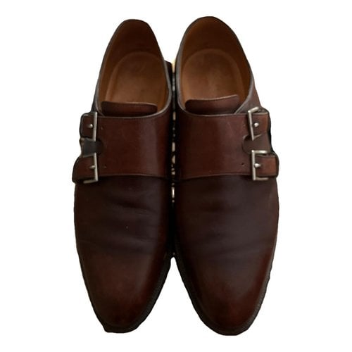 Pre-owned John Lobb Leather Lace Ups In Camel