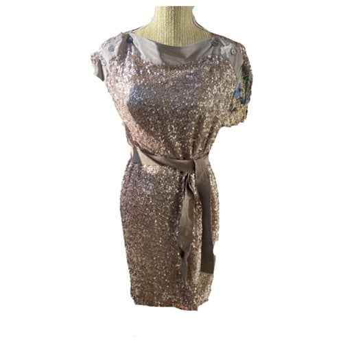 Pre-owned Stella Mccartney Silk Mid-length Dress In Brown
