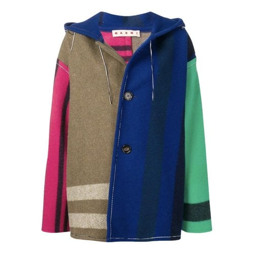 Pre-owned Marni Wool Coat In Multicolour