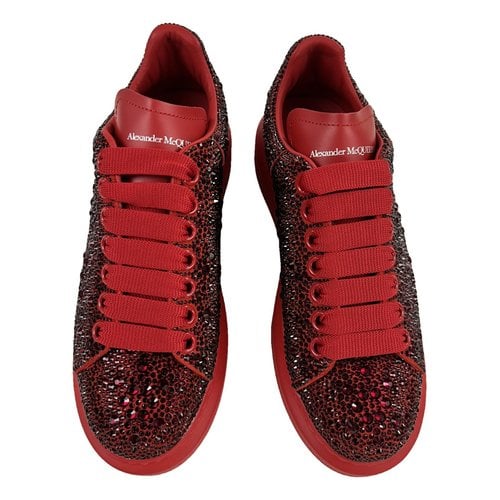 Pre-owned Alexander Mcqueen Leather Trainers In Red