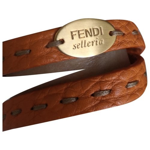 Pre-owned Fendi Leather Purse In Orange
