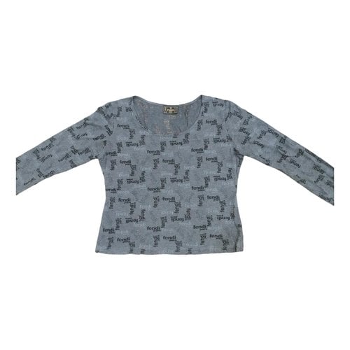 Pre-owned Fendi Wool T-shirt In Grey