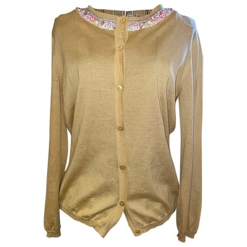 Pre-owned Dior Cashmere Cardigan In Yellow