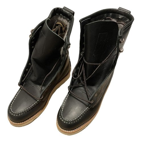 Pre-owned Red Wing Heritage Leather Boots In Black