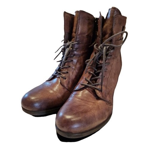Pre-owned Mjus Leather Snow Boots In Brown