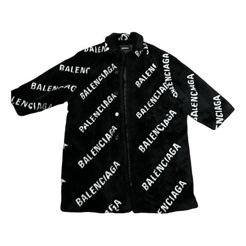 Pre-owned Balenciaga Coat In Black