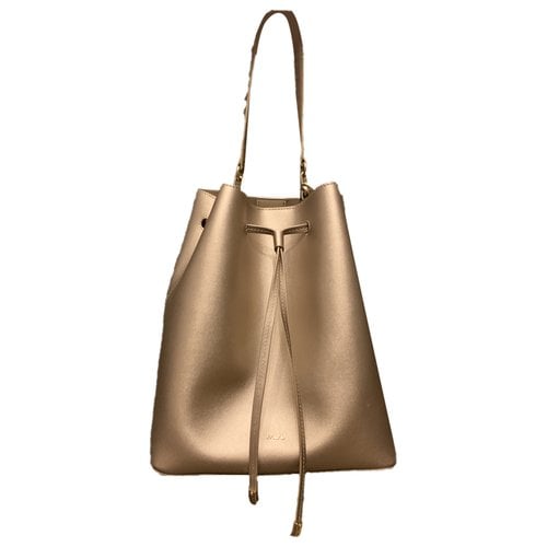 Pre-owned Lauren Ralph Lauren Leather Handbag In Gold