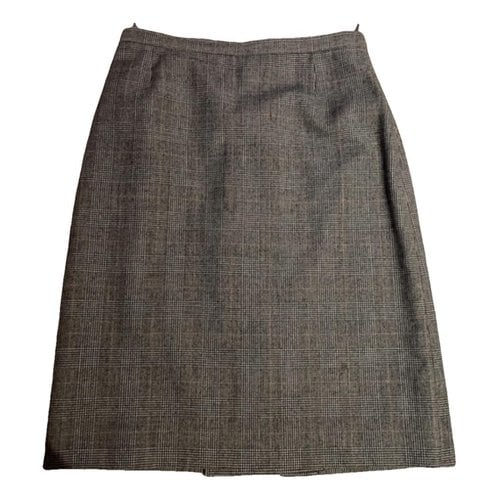 Pre-owned Burberry Wool Skirt Suit In Grey