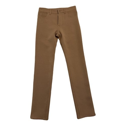 Pre-owned Courrèges Straight Pants In Beige