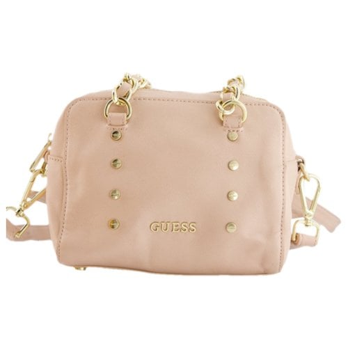 Pre-owned Guess Leather Handbag In Pink
