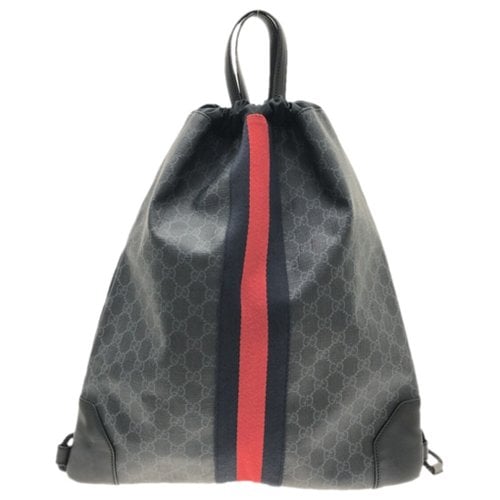 Pre-owned Gucci Backpack In Grey