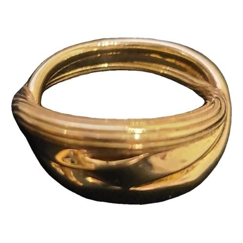 Pre-owned Bottega Veneta Silver Ring In Gold