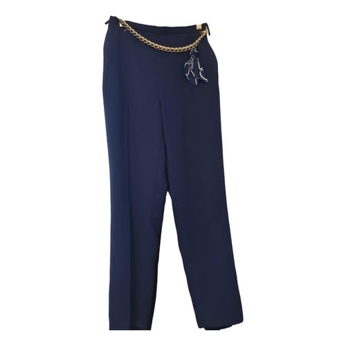 Pre-owned Elisabetta Franchi Carot Pants In Blue